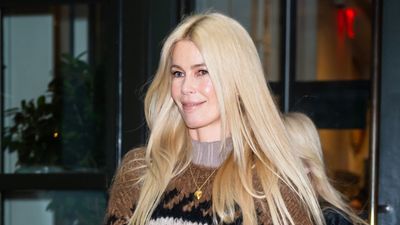 Claudia Schiffer's boho chic cardigan is the perfect cover-up for between seasons