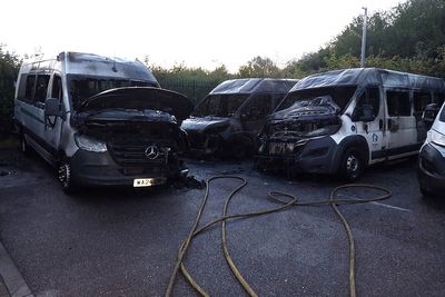 Fire destroys seven minibuses used by disabled people and school children