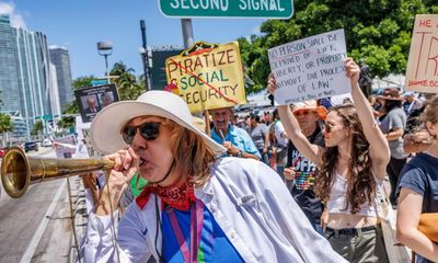 ‘A trickle to a tidal wave’: behind the Trump protest movement that launched on Reddit