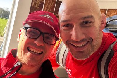 Man with motor neurone disease walks final 356 metres of the London marathon