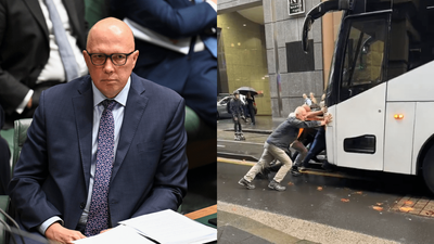 Peter Dutton’s Campaign Bus Gets Bogged In Sydney CBD In Yet Another Election Omen