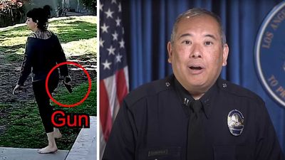 LAPD release video of events leading up to the shooting and arrest of Weezer bassist's wife