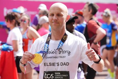 Moment Southport victim’s father crosses London Marathon finish line in daughter’s name