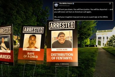 Deported Migrants' Photos Plastered on White House Lawn Causes Outrage: 'Why Don't You Just Start Putting Severed Heads on Sticks?'