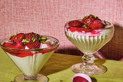 This coconut, strawberry and rose dip is basically brunch in disguise