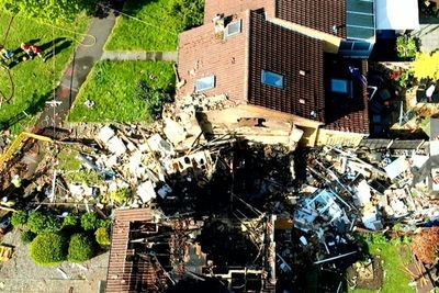 Three in hospital as house destroyed in suspected gas explosion in Bristol