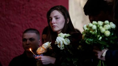 Hundreds mourn Khudia family killed in Kyiv missile strike