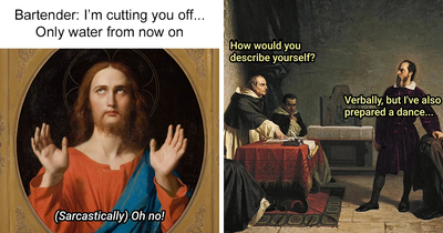 37 Witty Modern Takes On Classical Art By This Meme Creator