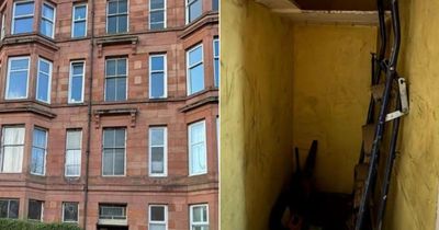 Pictures show inside derelict Scottish flat after 'massive bidding frenzy' at auction