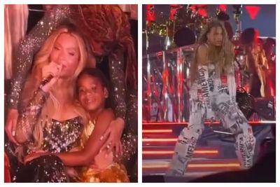 Beyoncé's rarely-seen daughter Rumi makes stage debut with sister Blue Ivy as Cowboy Carter tour kicks-off