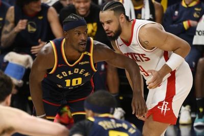 WATCH: Jimmy Butler and Dillon Brooks exchange words as Golden State takes a 3-1 series lead