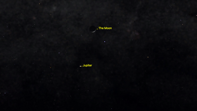 See a wafer-thin crescent moon leapfrog Jupiter this week