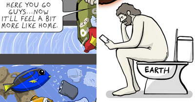 I Draw Comics To Show How Plastic Waste Affects Marine Life (26 Pics)