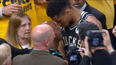 Giannis Had a Tense Exchange With Tyrese Haliburton’s Dad After Bucks Collapse