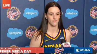 Caitlin Clark Was So Locked In Answering Questions About Fever’s Goals for 2025
