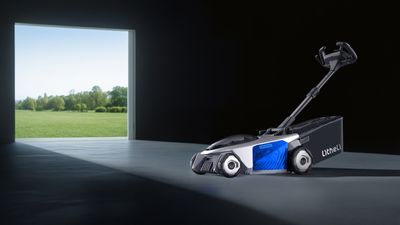 This affordable, futuristic lawn mower is the most unique model I've ever used – it's perfect for small yards, as long as you don't mind short grass