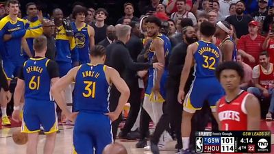 Warriors Player Ejected for Headbutting During Scuffle With Rockets in Game 5