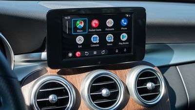 Android Auto's UI for climate control support might look like this