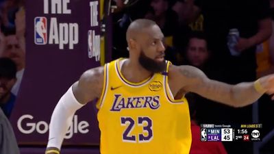 LeBron James Was Fired Up to See Former Teammate Kyrie Irving Courtside After Big Dunk