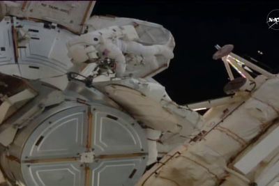 NASA astronauts step outside space station to perform the 5th all-female spacewalk