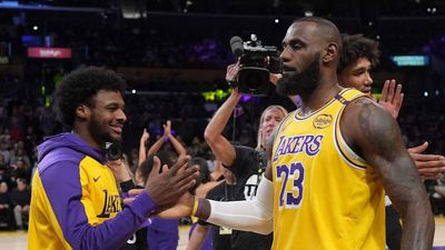 Fans Loved LeBron James’s Funny Line to Son Bronny After Lakers’ Playoff Exit