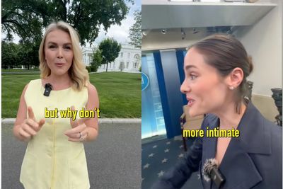 Running influencer whose Tim Walz interview went viral faces intense backlash over Karoline Leavitt video