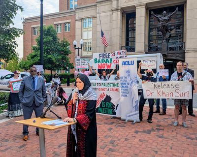 A ‘political prisoner’: US advocates rally for detained Georgetown scholar