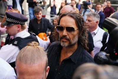 Russell Brand arrives at London court to face rape and sexual assault charges