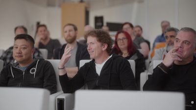 Original Oblivion developers gather to watch the 2006 documentary on the making of the game, and Todd Howard sums up the feeling: 'This is going to be really f**king awkward, watching this'