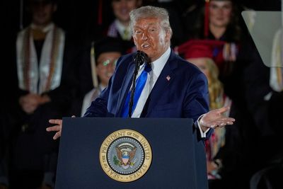 Trump uses Alabama graduation speech to bash transgender athletes and air usual political grievances