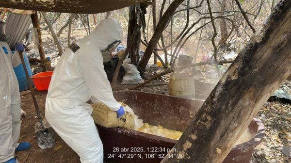 Mexican Authorities Seize And Destroy Clandestine Drug Lab Allegedly Used By Los Chapitos To Produce Meth