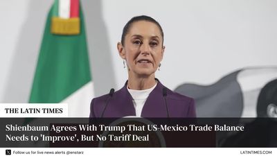 Sheinbaum Says Agreed With Trump To 'Improve' US-Mexico Trade Balance