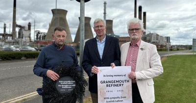Alba lay 'wreath from Scottish Labour' to mark end of Grangemouth production