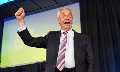 Alone centre stage, for Nige this was his triumph and no one else’s