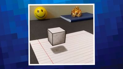 Draw your own 'floating cube' optical illusion: an arty party trick and fun creative exercise