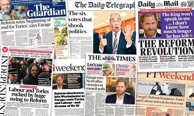 ‘Humiliated Tories’ and ‘angry Labour’: what the papers say about Reform’s local election rout