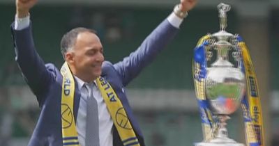 Moment key 49ers Rangers takeover figure celebrates Leeds Championship title triumph