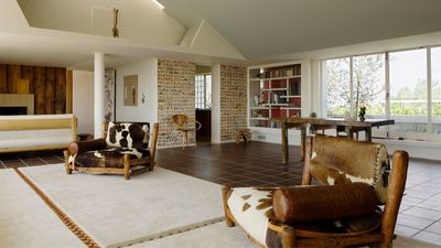 Is cow print the new leopard print? I certainly think so, and I've found plenty of interior designers who agree