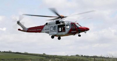 Person who fell off cliff rescued by helicopter and taken to hospital