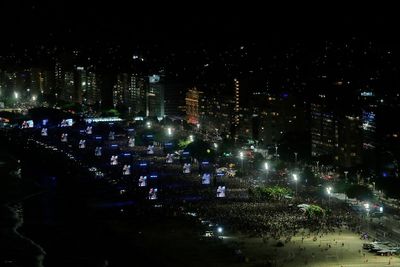 Aerial footage shows scale of Lady Gaga concert as over 2m flock to Copacabana beach