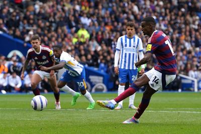 Alexander Isak snatches vital point from penalty spot as Newcastle draw at Brighton after VAR drama
