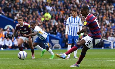 Alexander Isak on the spot to help Newcastle share the spoils at Brighton