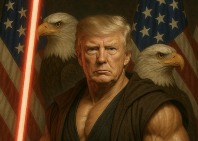 White House Mocked for AI Star Wars Image of Trump With Red Lightsaber: 'You Know That's the Bad Guys Right?'
