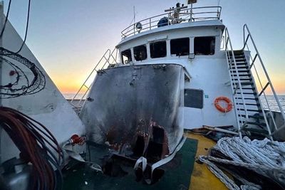 Maltese authorities block food supplies to stricken Gaza aid ship hit by drone attack