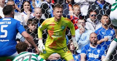 Viljami Sinisalo shows Celtic bottle at Ibrox to prove he's ready for Hampden