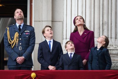 Watch: Young and senior royals watch VE Day flypast from Buckingham Palace balcony