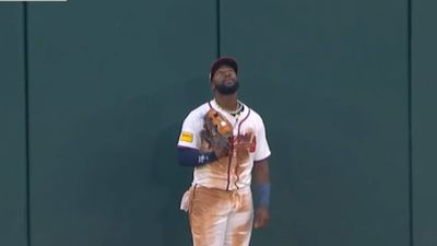 Towering Shohei Ohtani Fly Ball Leaves Braves Outfielder in Awe