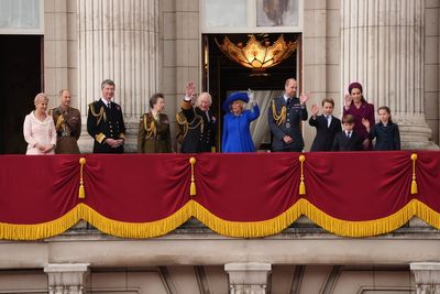 Four generations of royals gather on palace balcony to observe VE Day flypast