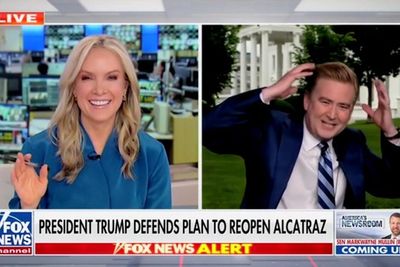 Fox News’ Peter Doocy once again the victim of fowl play as another rogue bird attacks him