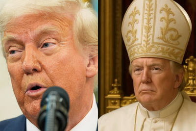 Trump passes the buck on image of him as the Pope and falsely claims all Catholics loved it